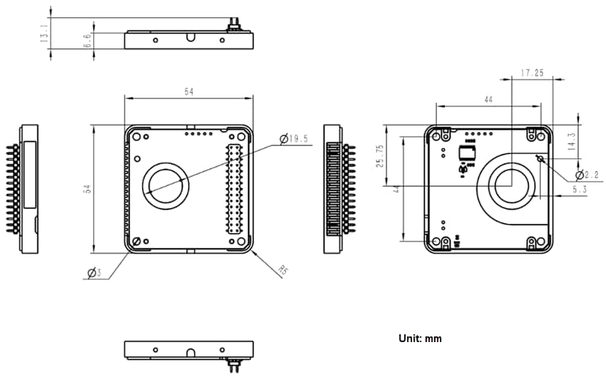 Mechanical Drawing - M5Stack Fan Module v1.1